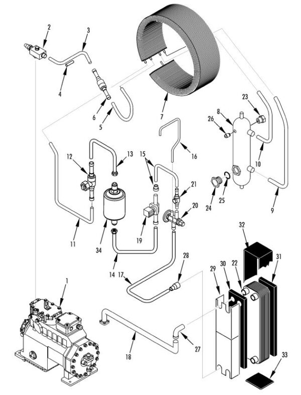 REFRIGERATION CONDENSER (R134a)