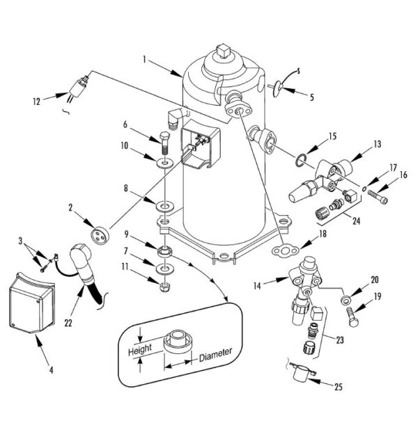 COMPRESSOR GROUP (SERVICE VALVES)