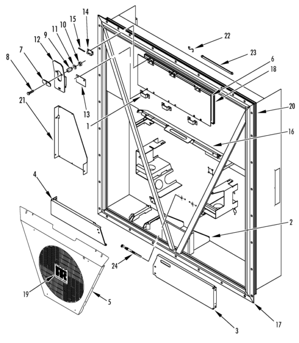 CONDENSER COMPONENTS (20ft CONTAINER, THREE FANS)