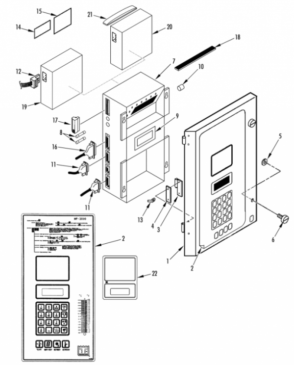 CONTROL BOX DOOR (MP3000-A w/ RMM)