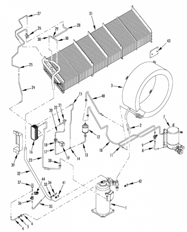 REFRIGERATION COMPONENTS (WCC, SERVICE VALVES)