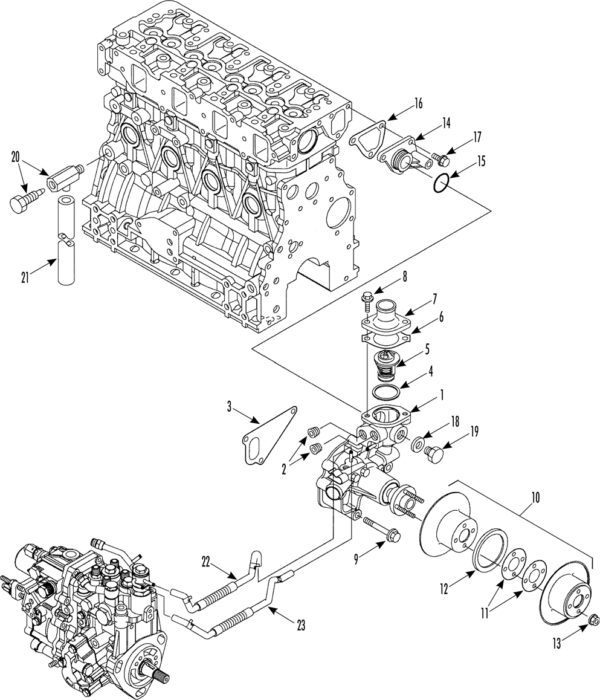 WATER PUMP ASSEMBLY (TK486 series)