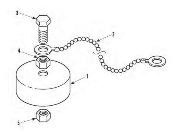 CAP & CHAIN (overflow tank)